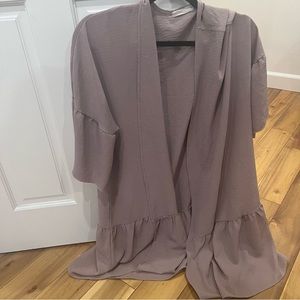 Brand dress up open kimono like top